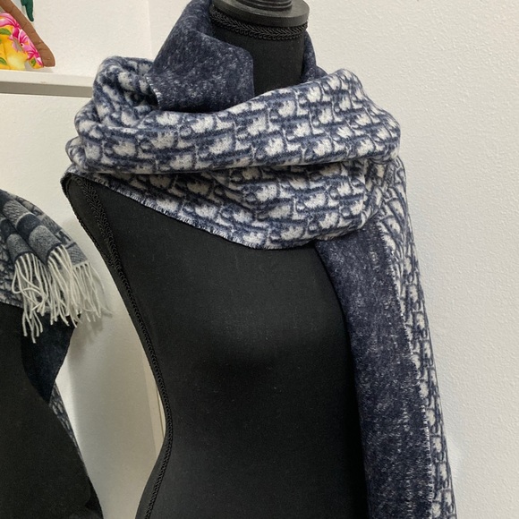 Dior Blue and Gray Scarf - Picture 4 of 5
